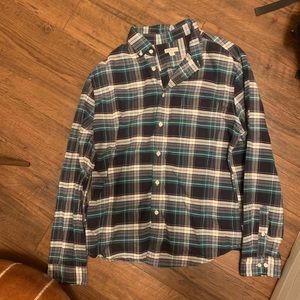 Merona Men’s Blue, Grey and White Button Up